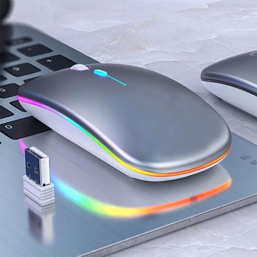 wireless rechargeable mouse -silver