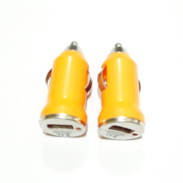 2pcs Car single USB Adapter - Orange