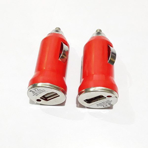 2pcs Car single USB Adapter - Red