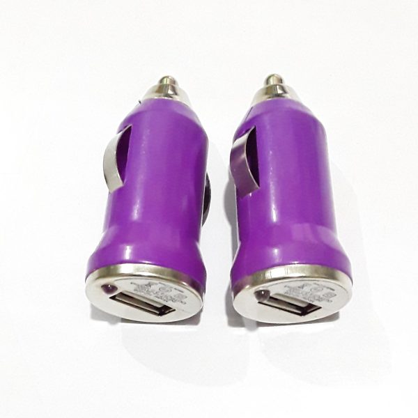 2pcs Car single USB Adapter - Purple