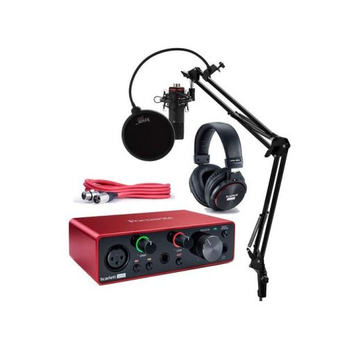 Focusrite Scarlett Solo Studio 3rd Gen Recording Bundle With Studio Microphone Arm Stand